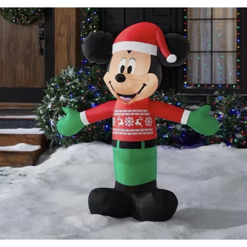 Disney Mickey Mouse 3.5' Lighted Christmas Inflatable - Indoor/Outdoor **NEW**
